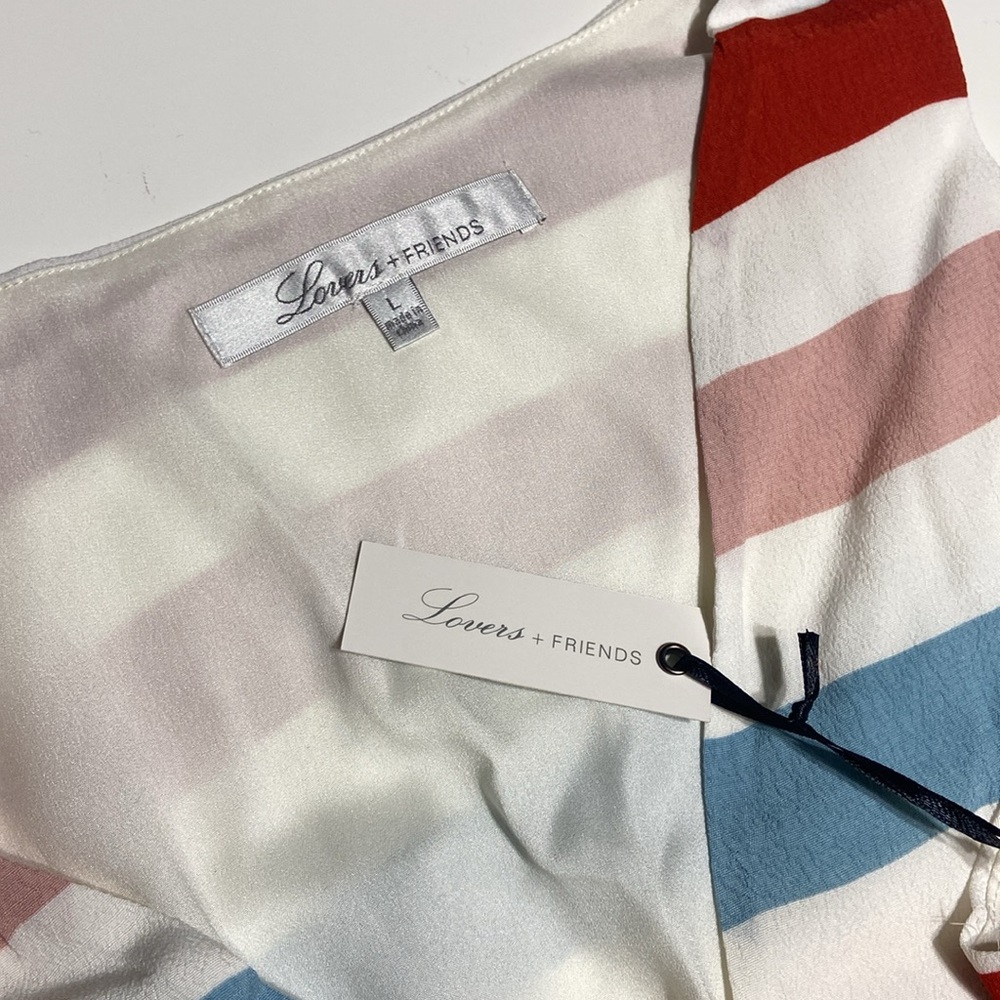 Lovers + Friends Dreamland Dress in Bold Stripe Size L - Picture 3 of 6